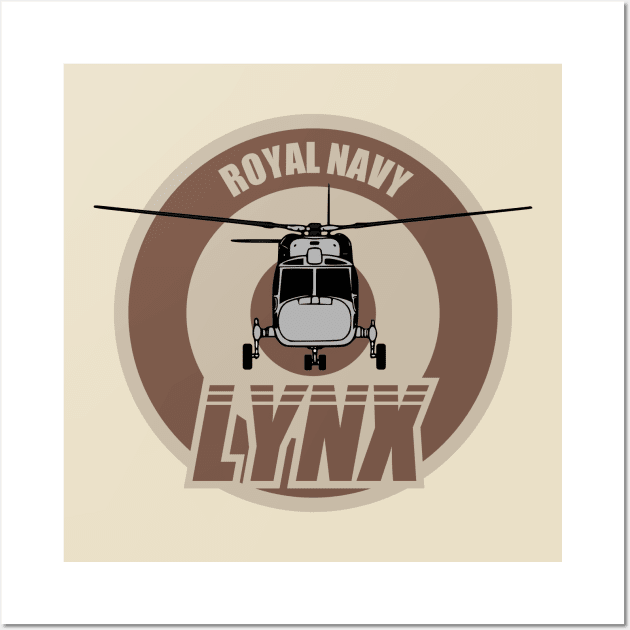 Royal Navy Lynx Patch (subdued) Wall Art by TCP